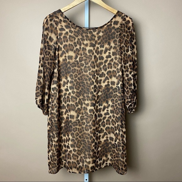 Necessary Clothing Dresses & Skirts - Women’s Medium Leopard Print Scrunched Slit Back Top Animal Print